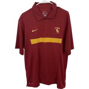 NIKE USC Trojans Dri-Fit Polo Authentic Team Apparel SIZE Large